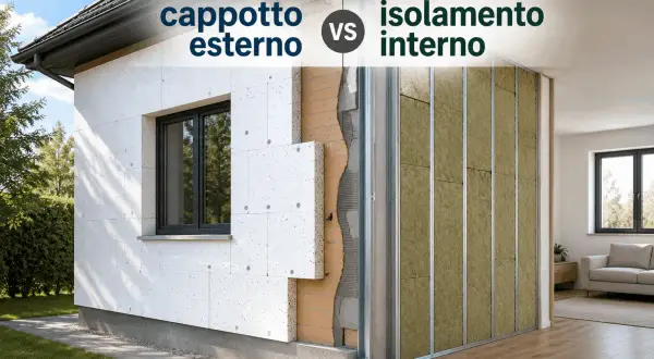 Confronto tra cappotto esterno e isolamento interno: due soluzioni per un doppio comfort abitativo.