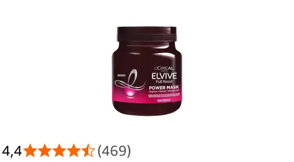 Tarro de L'Oréal Elvive Full Resist Power Mask. Descubre el modo de uso para un cabello fuerte y natural.