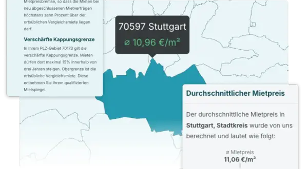 Mietpreisbremse in Stuttgart: Ist meine Miete zu hoch? Der Durchschnittspreis liegt bei 10,96 €/m².