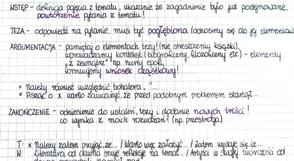 Rozprawka maturalna: wstęp, teza, argumentacja, zakończenie. Schemat pisania eseju, np. o literaturze wojennej.