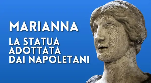 La statua di Marianna, un simbolo di Napoli, con il suo volto antico che racconta storie di a capa e napule.