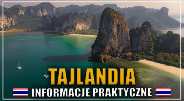 Tajlandia: jak zaplanować podróż marzeń? Widok na turkusową zatokę z wapiennymi klifami i łodziami. Praktyczne informacje dla podróżujących.