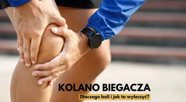 Biegacz trzymający się za bolące kolano.