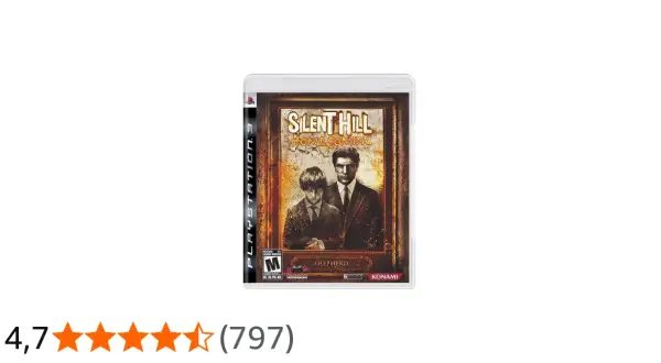 Okładka gry Silent Hill Homecoming na PS3. Dwóch mężczyzn, ojciec i syn, w garniturach, stoją przed mrocznym tłem.