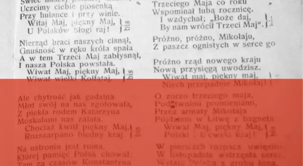 Witaj majowa jutrzenko, pieśń o Trzecim Maja, która budzi nadzieję i przypomina o odrodzeniu Polski.