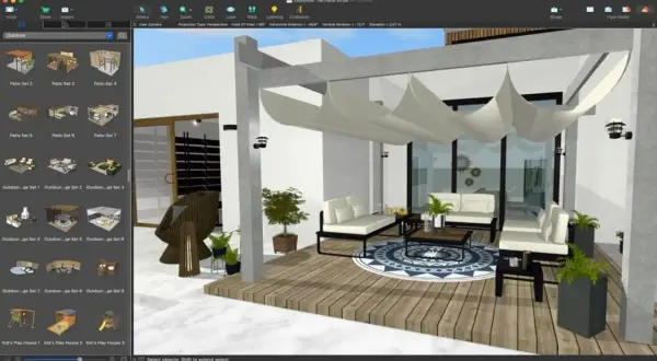Software per progettare spazi esterni, ideale per chi cerca idee per la sua nuova casa.