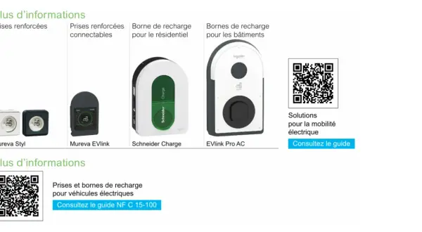 Prises et bornes de recharge pour véhicules électriques, offrant une grande puissance prise électrique. Solutions pour la mobilité électrique.