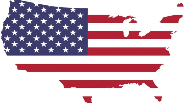 Mapa USA w barwach flagi. Czy to symbol ograniczenia alkoholu w USA?