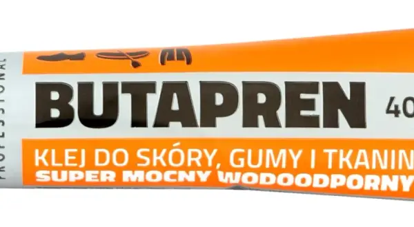 Tubka kleju BUTAPREN 40 ml do skóry, gumy i tkanin. Super mocny, wodoodporny.