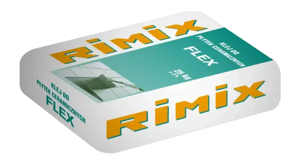 Opakowanie kleju do płytek ceramicznych Rimix Flex 25 kg.