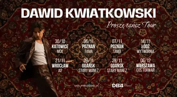 Ceny biletów Dawida Kwiatkowskiego 2026: Ile kosztuje Meet & Greet?