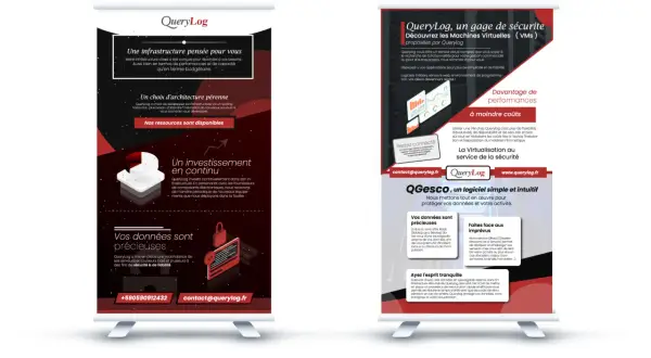 Photographe publicitaire : Roll-up QueryLog sur l'infrastructure cloud, la sécurité des VMS et la sauvegarde des données.