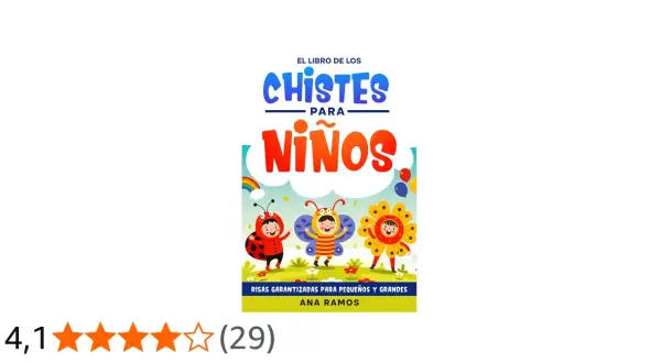 El libro "Chistes para Niños" con ilustraciones de insectos y flores, promete risas garantizadas.