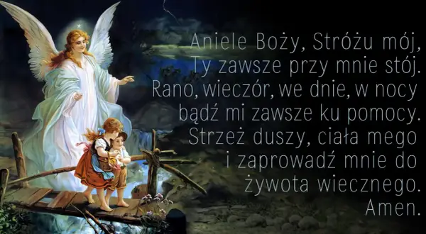Aniele Boży, Stróżu mój, czuwaj nad dziećmi idącymi przez most.
