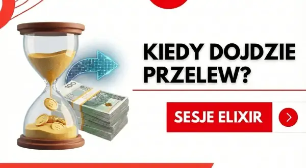 Kiedy przelew alior? Klepsydra z pieniędzmi i strzałka symbolizują czas oczekiwania na sesje przychodzące.