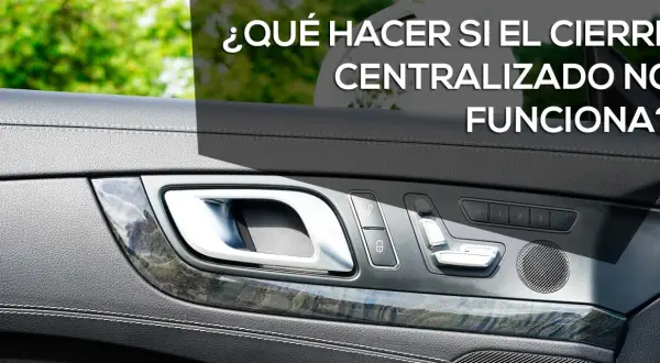 Detalle de puerta de coche con controles. ¿Qué hacer si el cierre centralizado no funciona?