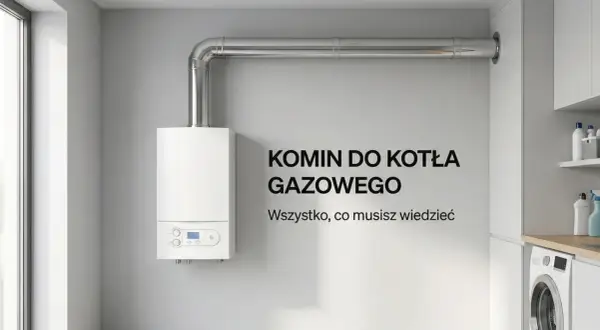 Nowoczesny piec gazowy z metalowym kominem. Dowiedz się, jaki komin do pieca gazowego wybrać, by zapewnić bezpieczeństwo i efektywność ogrzewania.