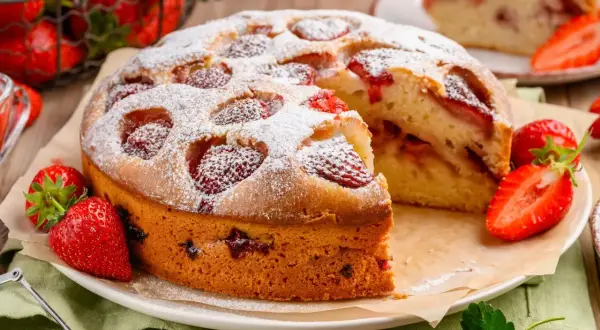 Przepis na zdrowe ciasto z truskawkami, które zachwyci smakiem