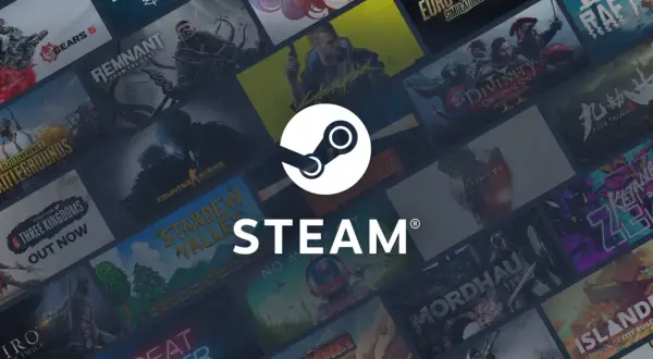 Tło Steam z okładkami gier, w tym Cyberpunk 2077, który mógłby być najdroższą grą na Steam.