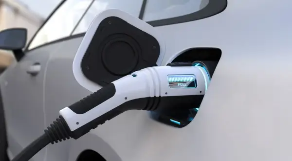 Ładowanie samochodu elektrycznego. Wtyczka podłączona, wskaźnik pokazuje "FULL". Czy ładowanie samochodu elektrycznego jest darmowe? To zależy.