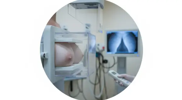Mammografia w wieku 30 lat to ważny krok w dbaniu o zdrowie. Badanie wykonane w gabinecie diagnostycznym.