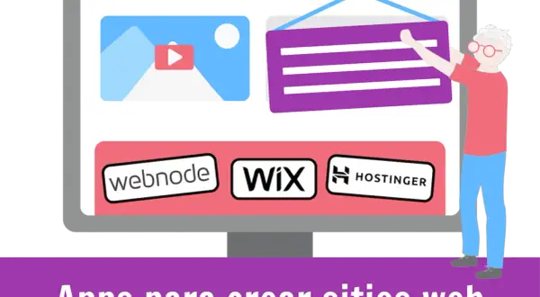 Un hombre construye un sitio web con programas como Webnode, Wix y Hostinger.