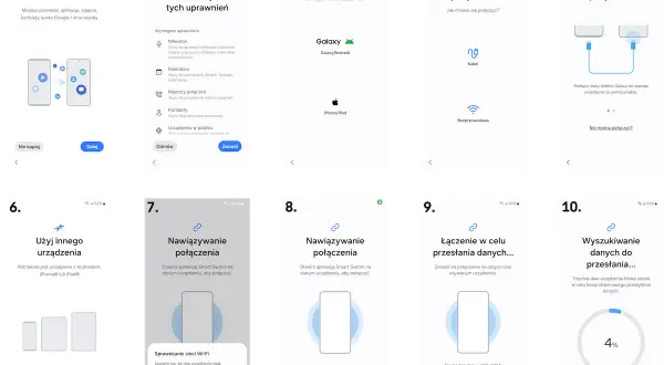 Instrukcja krok po kroku, jak wykonać klonowanie telefonu za pomocą aplikacji Smart Switch.