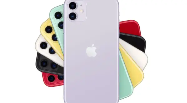 iPhone 11, avec son processeur A13 Bionic, se décline en plusieurs couleurs vives.