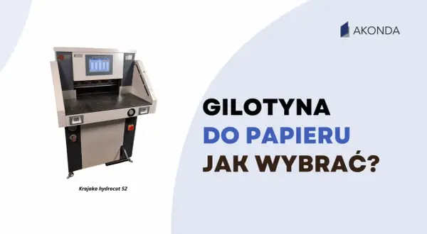Profesjonalna gilotyna do papieru Hydrocut 52 z panelem sterowania.