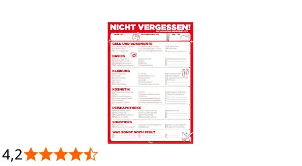 Packliste für den Urlaub: Geld, Dokumente, Kleidung, Kosmetik, Reiseapotheke und Sonstiges. Was sonst noch fehlt?