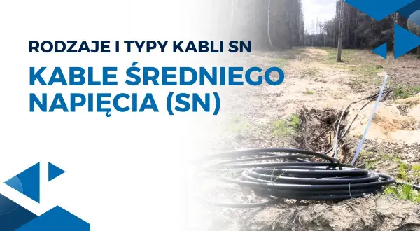 Zwijane kable średniego napięcia (SN) czekają na ułożenie w wykopie.