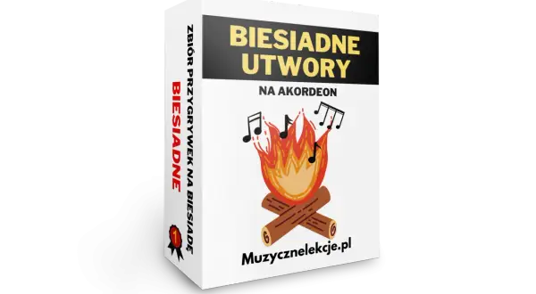 Zbiór "Biesiadne utwory na akordeon" z nutami nad ogniskiem. Idealny do grania polskich piosenek przy ognisku.