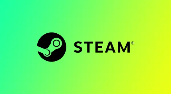 Logo Steam na tle gradientu zielono-żółtego. Dowiedz się, jak usunąć konto na Steam.
