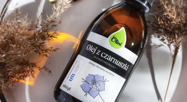 Olej z czarnuszki Olini, nierafinowany, tłoczony na zimno. Naturalne wsparcie dla Twojej odporności i ulga w objawach alergii.