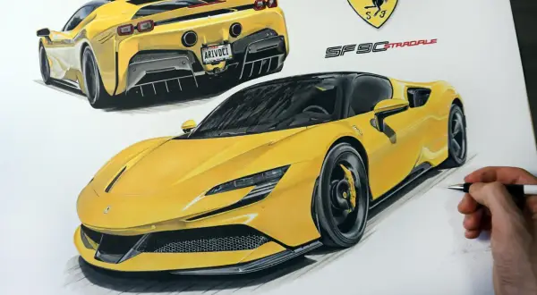 Jak narysować Ferrari? LaFerrari krok po kroku dla początkujących.