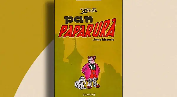 Okładka komiksu "Pan Paparura i inne historie" Janusza Christy z postacią Pana Paparury i jego psa.