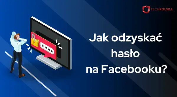 Zdezorientowany mężczyzna patrzy na ekran komputera, gdzie widnieje komunikat o haśle. Dowiedz się, jak zmienić hasło na Facebooku, gdy zapomnisz swojego.