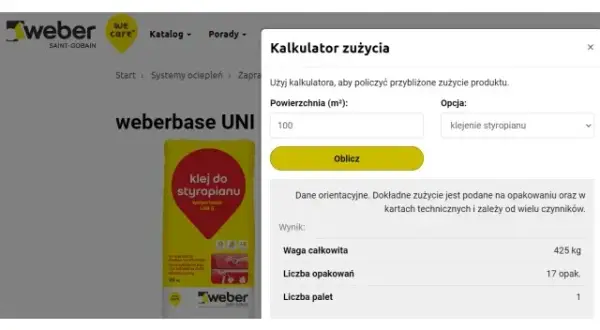 Ile kleju do styropianu kalkulator – oblicz dokładnie potrzebną ilość