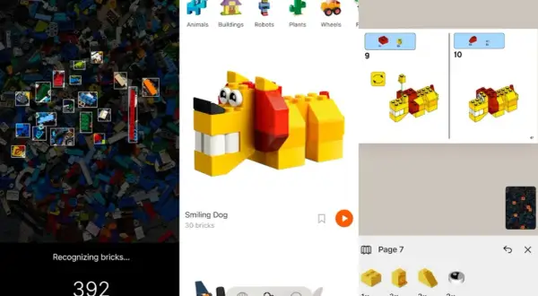 Aplikacja pomaga jak zbudować z lego, rozpoznając klocki i pokazując instrukcje krok po kroku.
