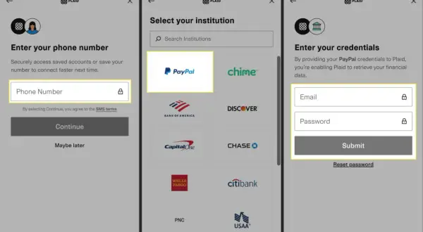 Gdzie można płacić PayPalem? Wybierz PayPal jako instytucję, by połączyć konto.