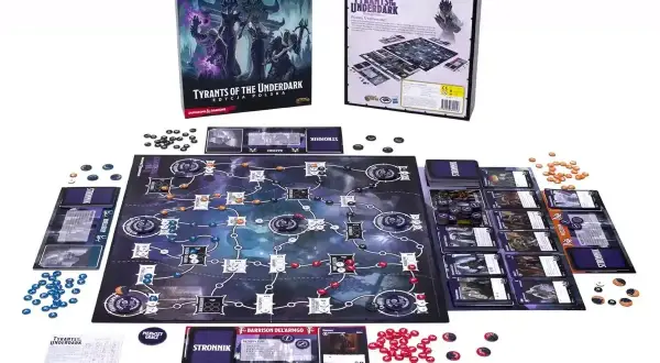 Zestaw do gry planszowej "Tyrants of the Underdark" z elementami Dungeons & Dragons. Gotowi na epickie gry fabularne?