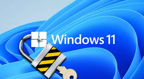 Candado y llave junto al logo de Windows 11, simbolizando la necesidad de activar Windows 11 para desbloquear todas sus funciones.