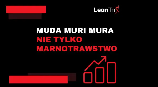 Grafika z napisem "Muda Muri Mura Nie tylko Marnotrawstwo" i ikoną wykresu.