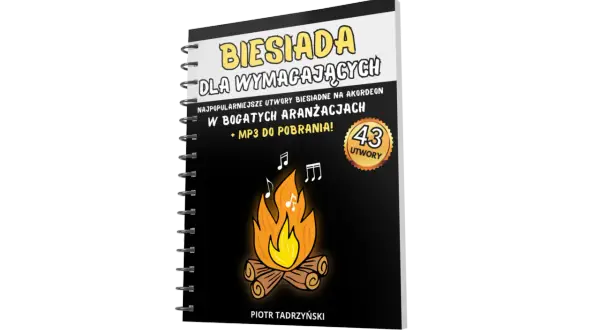 Akordeon i muzyka biesiadna na tej okładce to zaproszenie do wspólnego śpiewania przy ognisku. 43 utwory w bogatych aranżacjach.