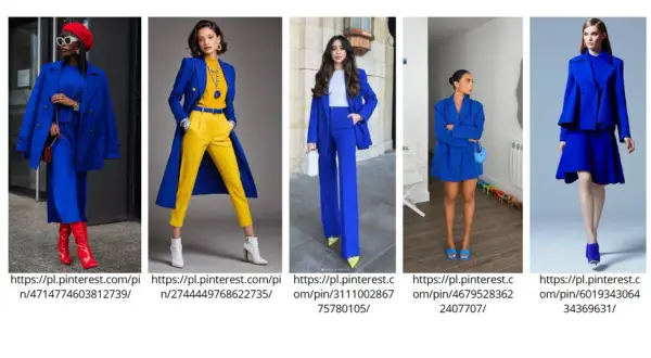 Eleganckie chabrowe spodnie w stylizacjach: od garniturów po płaszcze. Inspiracje modowe.