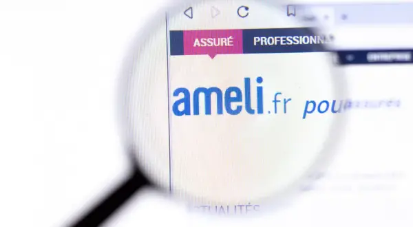 Loupe sur le site ameli.fr, section "Assuré". Utile pour une lettre changement de RIB CPAM.