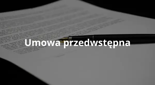 Umowa przedsprzedaży mieszkania, podpisana piórem. Dokument zawiera tekst w języku łacińskim.