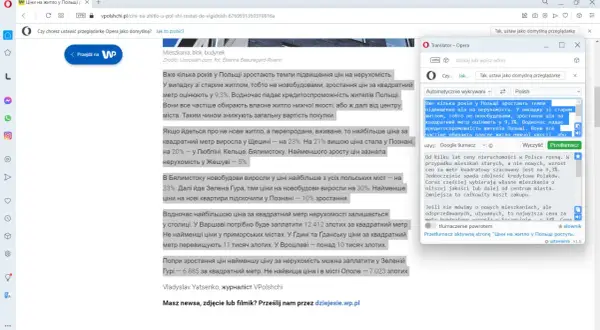 Tłumacz w Operze: Jak włączyć, używać i naprawić błędy?