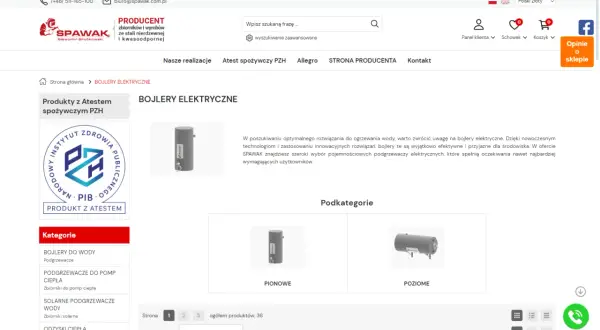 Bojlery elektryczne SPAWAK – dowiedz się, ile grzeje się woda w bojlerze. Oferta obejmuje modele pionowe i poziome.