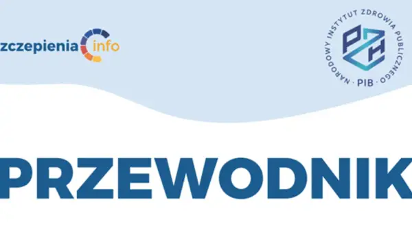Przewodnik po szczepieniach noworodka. Logo "szczepienia.info" i Narodowego Instytutu Zdrowia Publicznego.